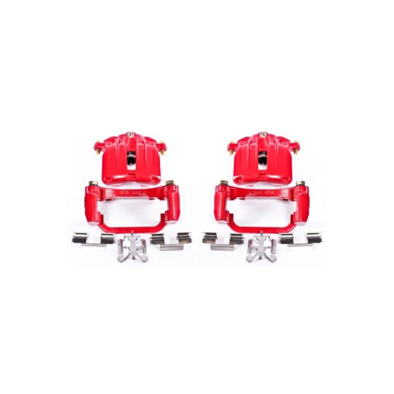 Power Stop 04-05 Cadillac DeVille Rear Red Calipers w/Brackets - Pair