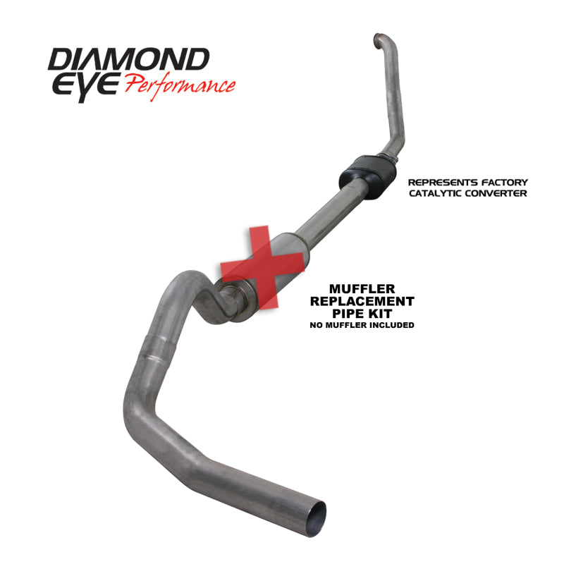 طقم عين الماس 4 بوصة TB MFLR أنبوب RPLCMENT SGL SS 94-97 7 3L F250/F350 PWRSTROKE NFS W CARB EQIV STDS