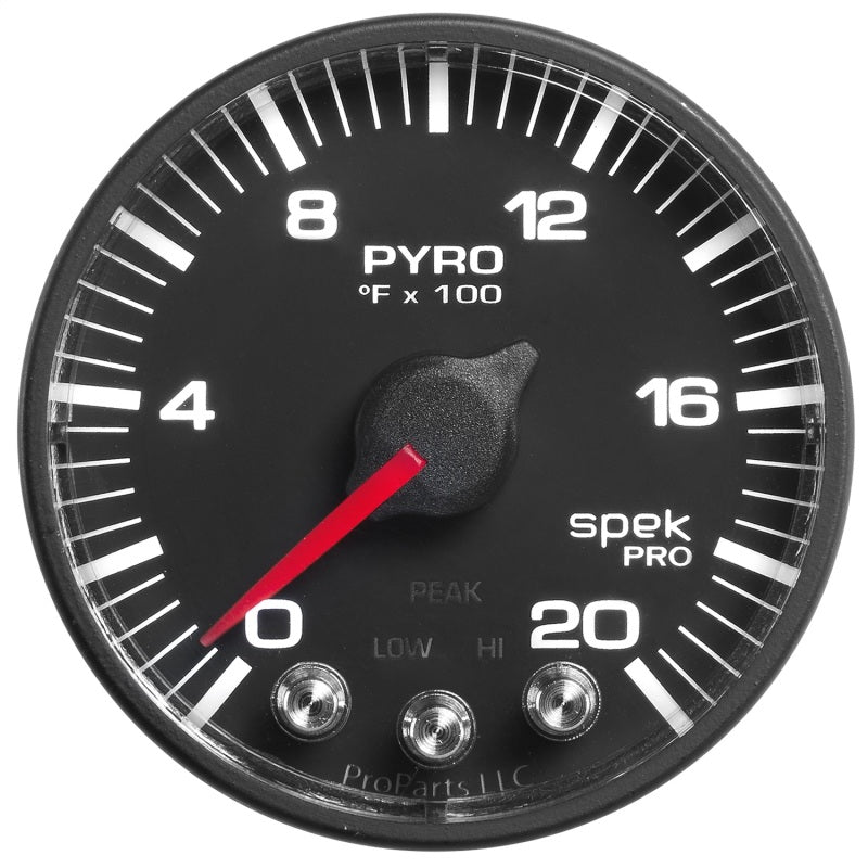 مقياس حرارة المحرك الخطوي الرقمي Autometer Spek-Pro 52.4 مم 0-2000F