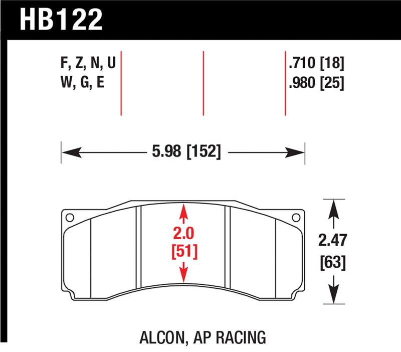 Hawk StopTech ST-60 Caliper Performance Ceramic Street Brake Pads