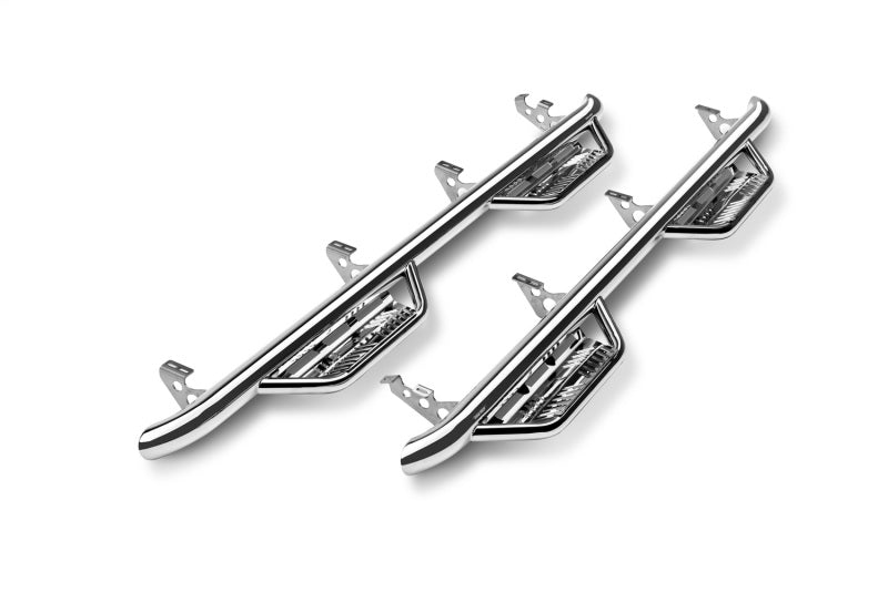 N-Fab Podium SS 15-18 GMC/Chevy Canyon/Colorado Crew Cab SRW - Polished Stainless - Cab Length - 3in