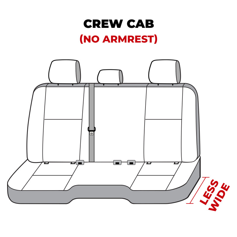 Covercraft 11-24 Dodge Ram Polycotton SeatSaver Custom Second Row Seat Covers - Grey