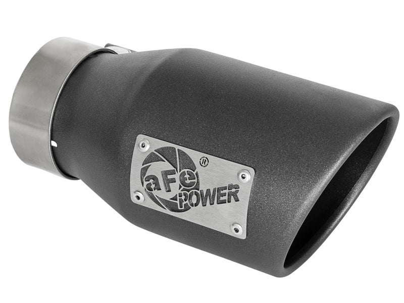 أنبوب عادم aFe MACH Force-Xp 3 بوصة 304 SS أسود معدني 3 بوصة للداخل × 4-1/2 بوصة للخارج × 9 بوصة للطول بمشبك يمين