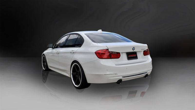 كورسا 2012-2017 بي إم دبليو 335i سيدان دفع خلفي F30 3 بوصة أسود تورينج مع عادم خلفي مزدوج أحادي الطرف 3.5 بوصة كات باك