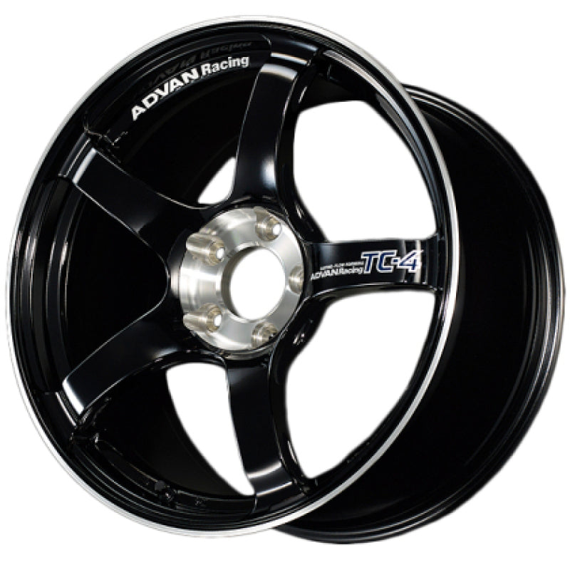 Advan TC4 18x9.5 +38 5x120 Racing Gloss Black & Diamond Cut Wheel