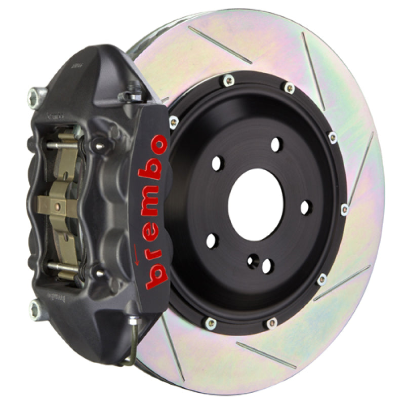 Brembo 23+ Z (RZ34) خلفي GTS BBK 4 مكابس مصبوبة 380x28 2 قطعة دوار مشقوق من النوع 1 - أسود HA