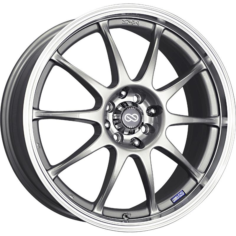 Enkei J10 18x7.5 4x100/108 42mm Offset 72.62mm Bore Dia Silver w/ Machined Lip Wheel