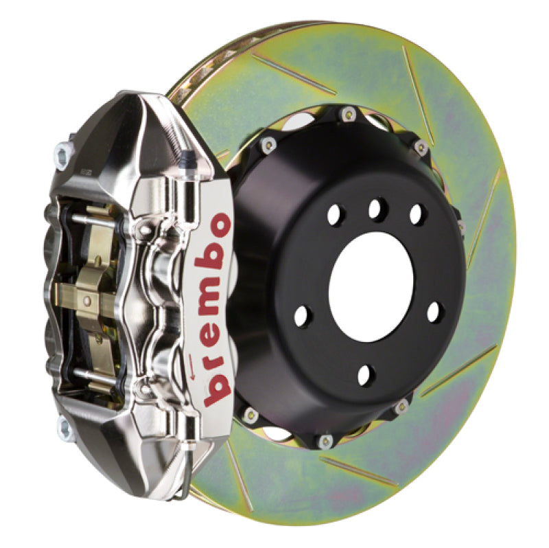Brembo 23+ Z (RZ34) خلفي GTR BBK 4 مكابس Billet380x28 قطعتان من الدوار المشقوق من النوع 1 مطلي بالنيكل