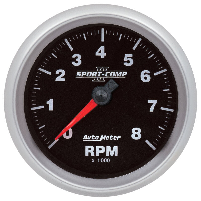 مقياس سرعة الدوران Autometer Sport-Comp II مقاس 3-3/8 بوصة 8K RPM SPN 190