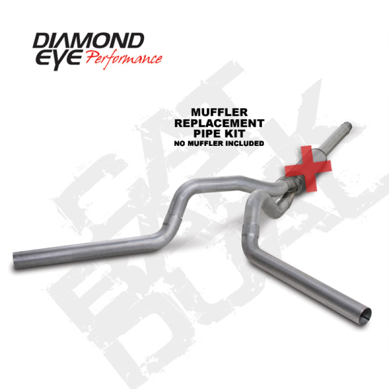 طقم عيون الماس 4 بوصة CB MFLR أنبوب RPLCMENT مزدوج AL: 94-97 فورد 7.3 لتر F250/F350 PWRSTROKE