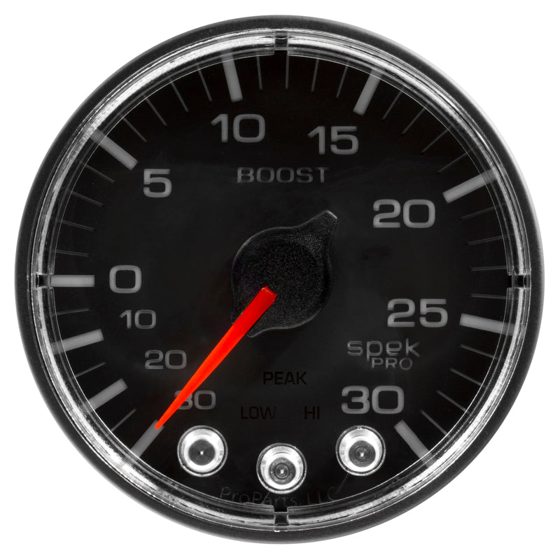 مقياس سرعة/تعزيز رقمي لمحرك متدرج من أوتوميتر Spek-Pro مقاس 52.4 مم و30 بوصة زئبقية - 30 رطل/بوصة مربعة