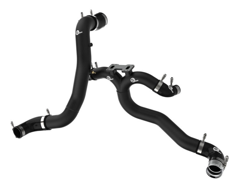 طقم أنابيب شحن ساخنة/باردة AFE 18-22 Kia Stinger V6-3.3L BladeRunner Alum أسود