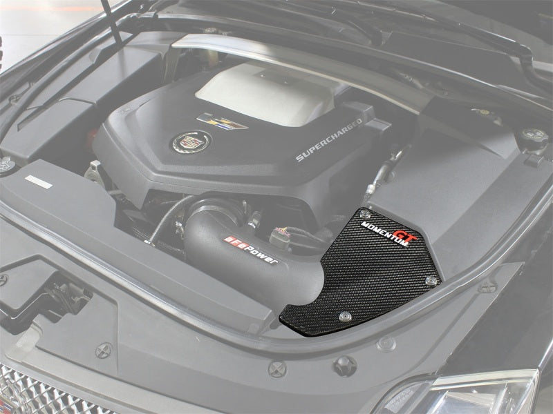 غطاء نظام سحب الهواء من ألياف الكربون aFe Momentum GT لسيارة كاديلاك CTS-V V8-6.2L (sc) موديل 2009-2015