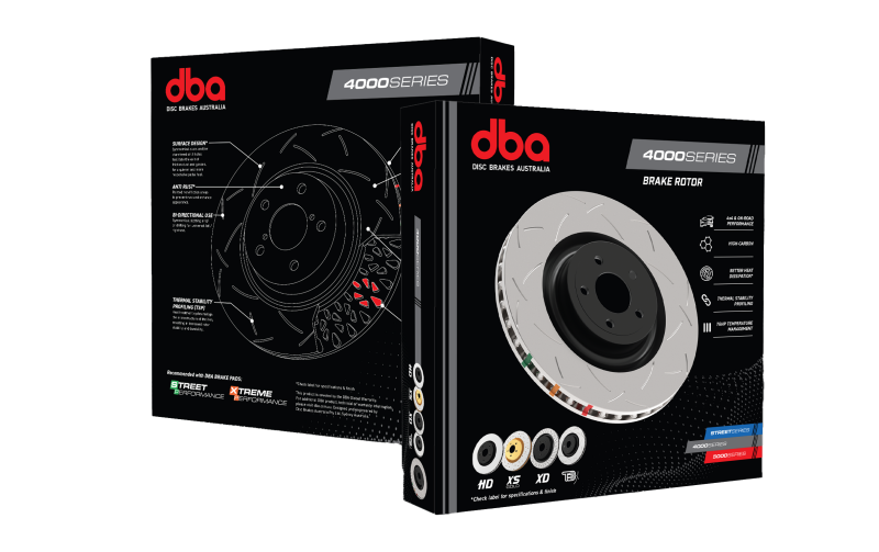 DBA 96-08 Mitsubishi Lancer Evo (IV-IX) Rear 4000 Series Drilled Wavey Rotor