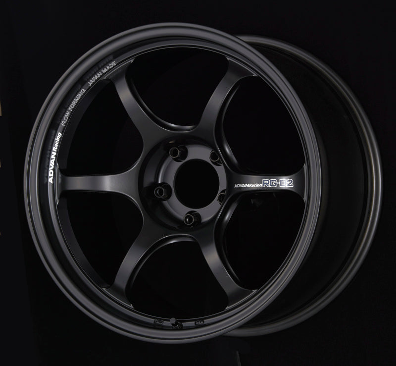Advan RG-D2 18x10.5 +24 5x120 Semi Gloss Black Wheel