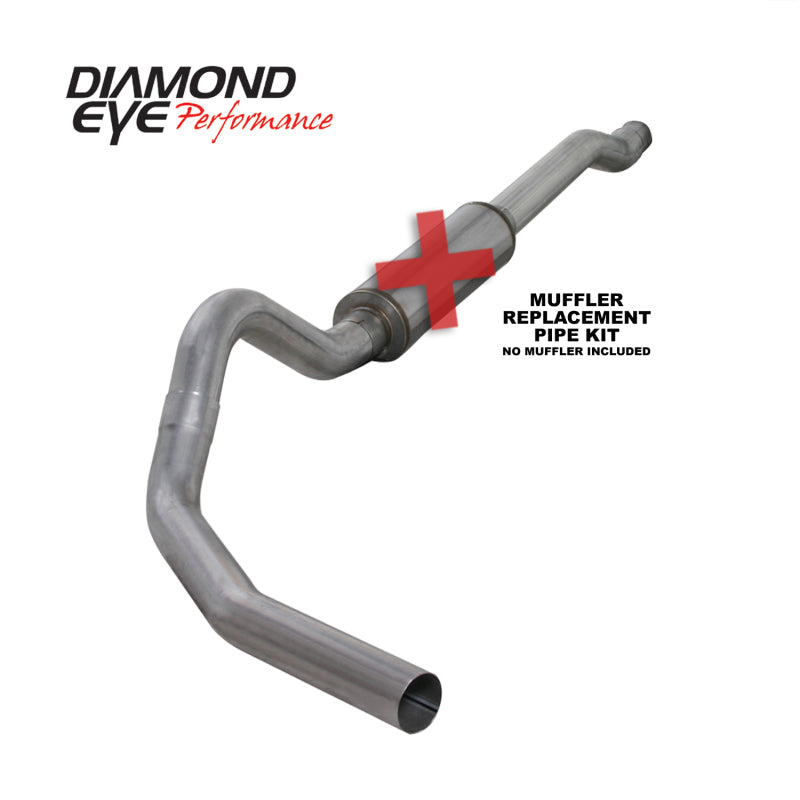طقم عيون الماس 4 بوصات CB MFLR أنبوب RPLCMENT SGL AL: 03-07 FORD 6.0L F250/F350 (كابينة ممتدة فقط)