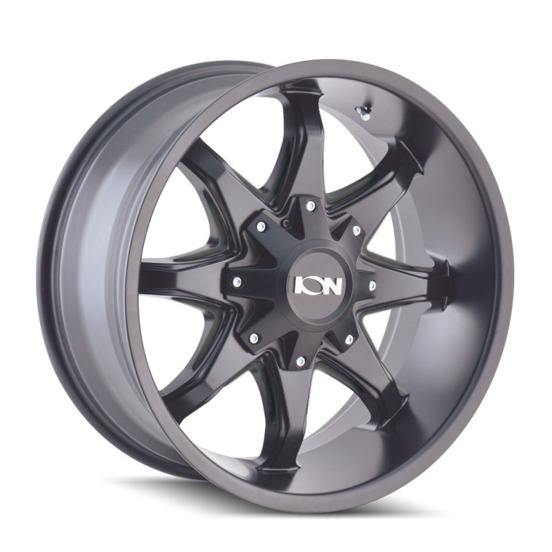 ION Type 181 17x9 / 5x114.3 BP / -12mm Offset / 87mm Hub Satin Black/Milled Spokes Wheel