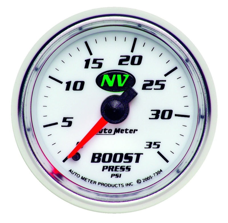مقياس ضغط ميكانيكي Autometer NV 52 مم 0-35 PSI Boost