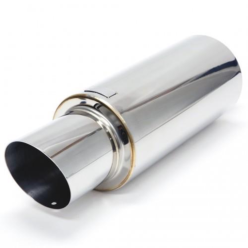 BLOX Racing 60.5mm Street Muffler - Straight Tip