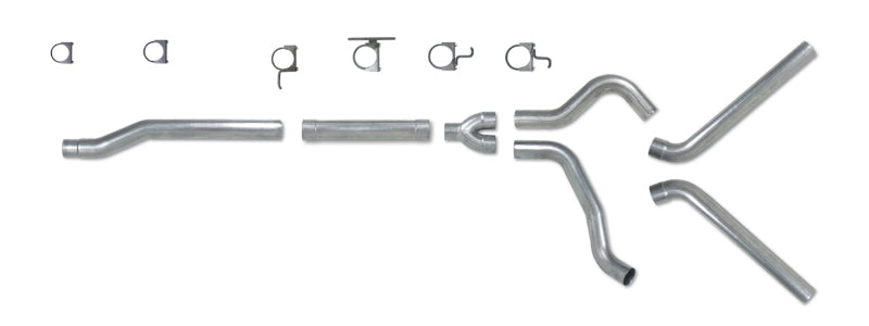 طقم عيون الماس 4 بوصة CB MFLR أنبوب RPLCMENT مزدوج SS: 03-07 FORD 6.0L F250/F350