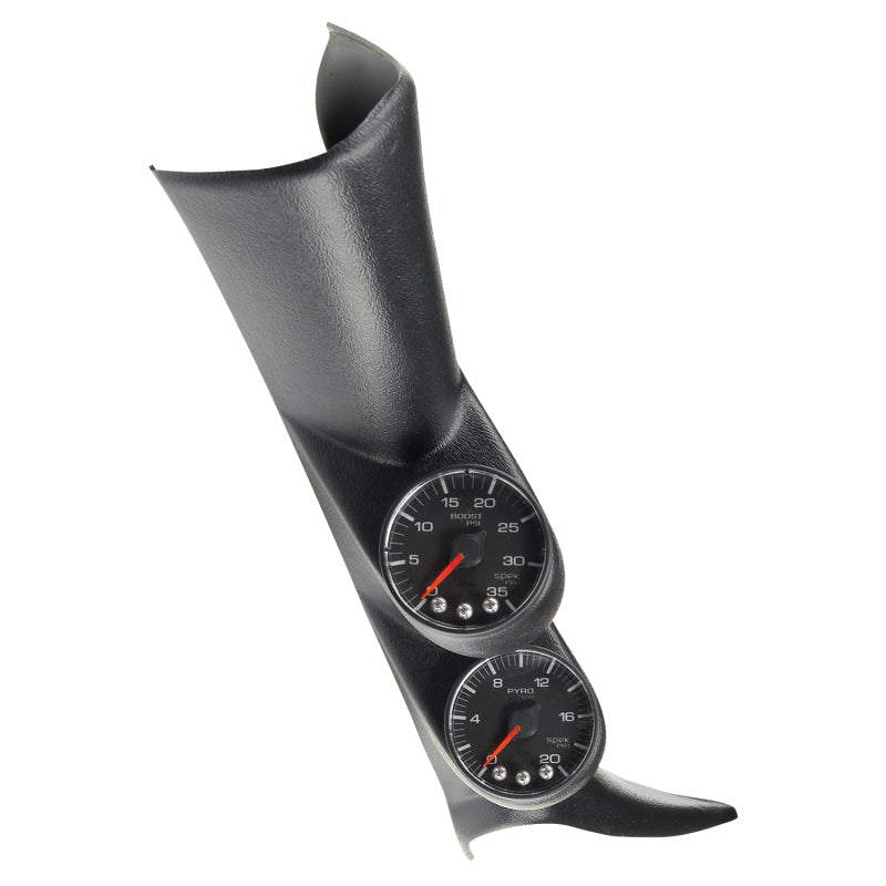طقم عدادات ديزل Autometer A-Pillar 01-07 GM Boost/EGT 60psi/2000 degree F أسود Spek-Pro