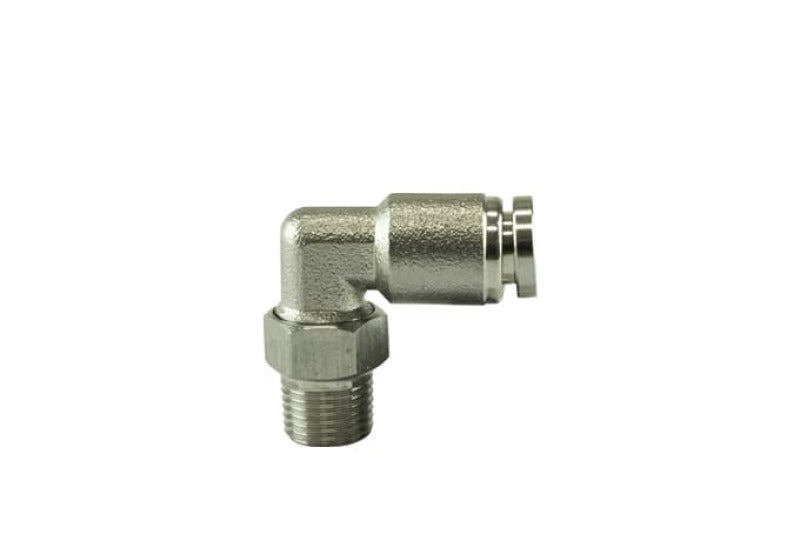Turbosmart 1/8 NPT to 90 Degree 1/4 Pushloc Stainless Steel