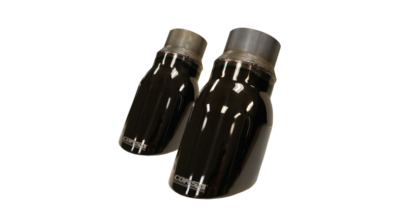 طقم أطراف عادم سوداء مطلية بتقنية PVD لسيارة دودج تشارجر R/T Pursuit موديل 2015-2016 من كورسا