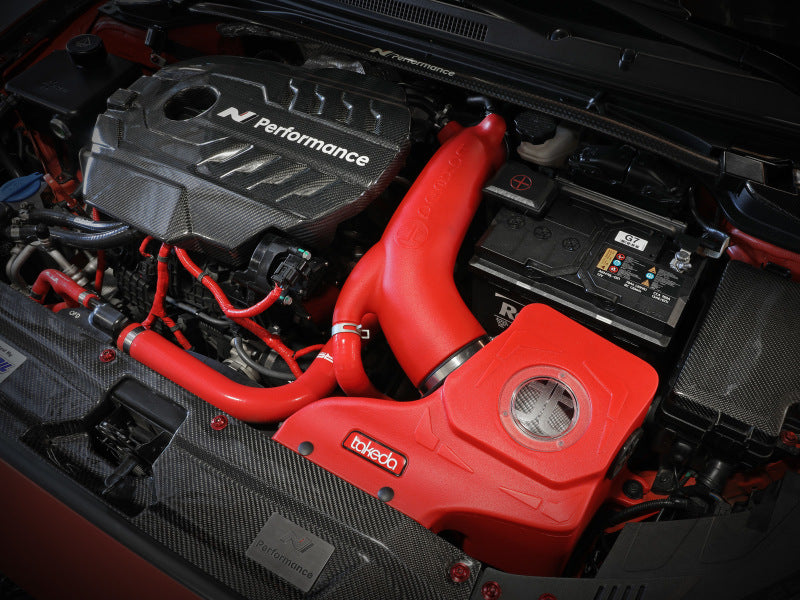 نظام سحب الهواء البارد Momentum لسيارة Hyundai Veloster N 2.0L (t) AFE Takeda 19-20 مع فلتر Pro DRY S