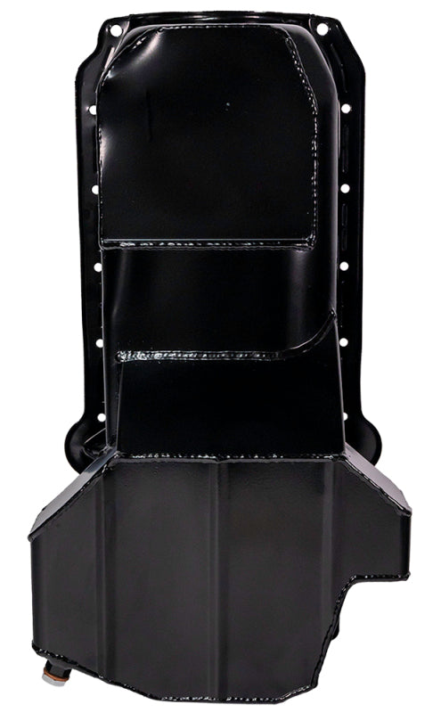 Moroso 86-Up Chevrolet SBC (w/Passenger Side Dipstick) Wet Sump 5.5qt 7.5in Steel Oil Pan - Black