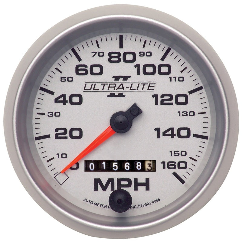 عداد السرعة الميكانيكي Autometer Ultra-Lite II مقاس 3-3/8 بوصة بسرعة 160 ميلاً في الساعة