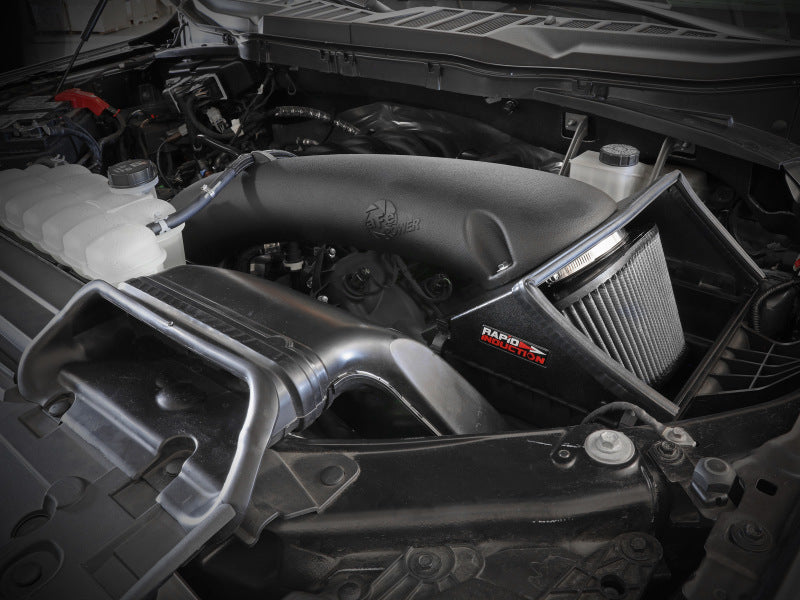 نظام سحب الهواء البارد السريع aFe مع فلتر Pro DRY S لسيارة فورد F-150 V8 سعة 5.0 لتر موديل 2021+