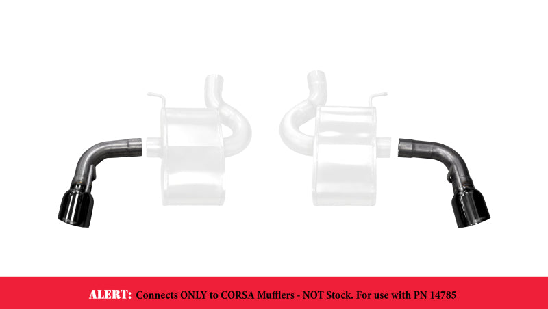 Corsa 2016-24 Chevy Camaro SS 2.75in Inlet / 4.5in Outlet Black PVD Tip Kit (For Corsa Exhaust Only)