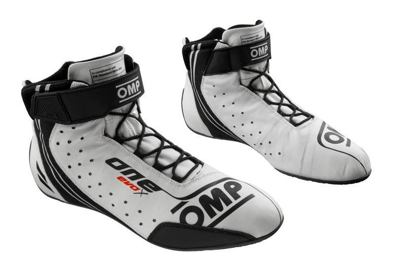OMP ONE EVO X SHOES MY2024 FIA 8856-2018 WHITE SIZE 47