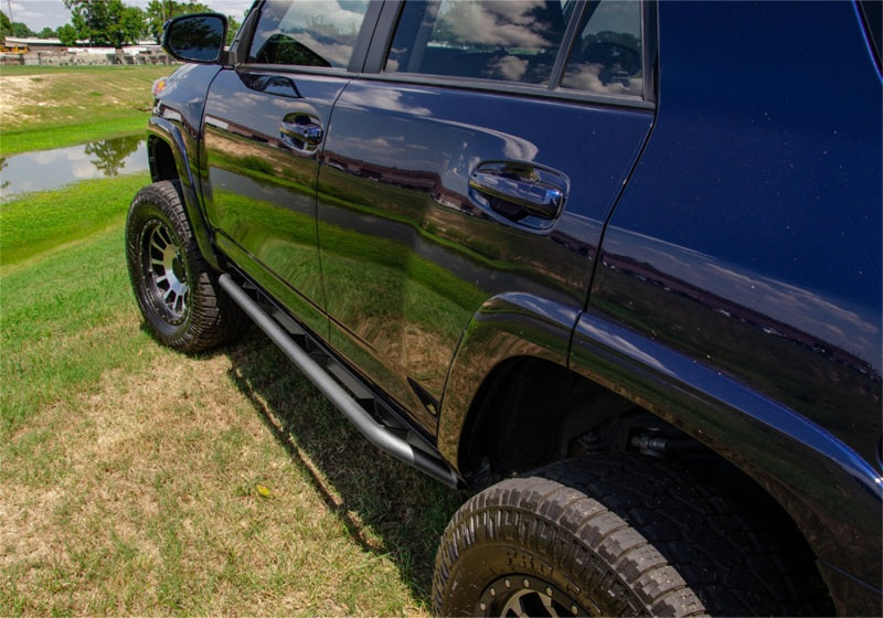 N-Fab Trail Slider Steps 05-15 Toyota Tacoma Crew Cab All Beds - SRW - Textured Black