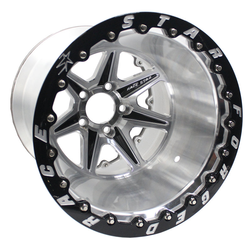 Race Star 72 ValStar 15x14 / 5x4.75BC / 4.5BS / 3.072in CB / Machined w/Black Accents Wheel