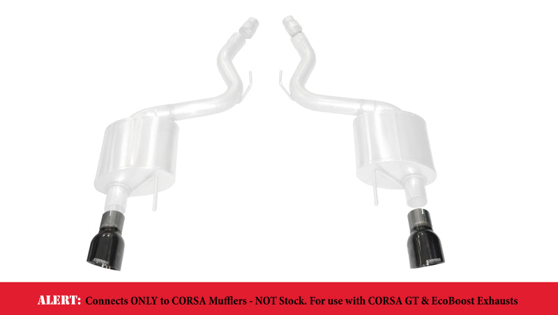 Corsa 2015-2025 Ford Mustang GT 3.0in Inlet / 4.5in Outlet Black PVD Tip Kit (For Corsa ExhaustOnly)