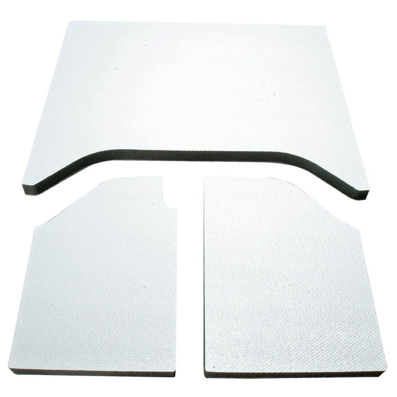 DEI 07-10 Jeep Wrangler JK 2 Door Boom Mat بطانة سقف - 3 قطع - أبيض