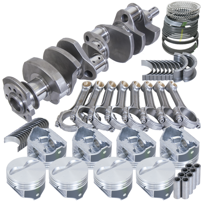 Eagle Chevy 350 2Pc 3.750in Crank 5.700in I-Beam Rods -12cc Inv 4.030in Pistons Balanced Assembly