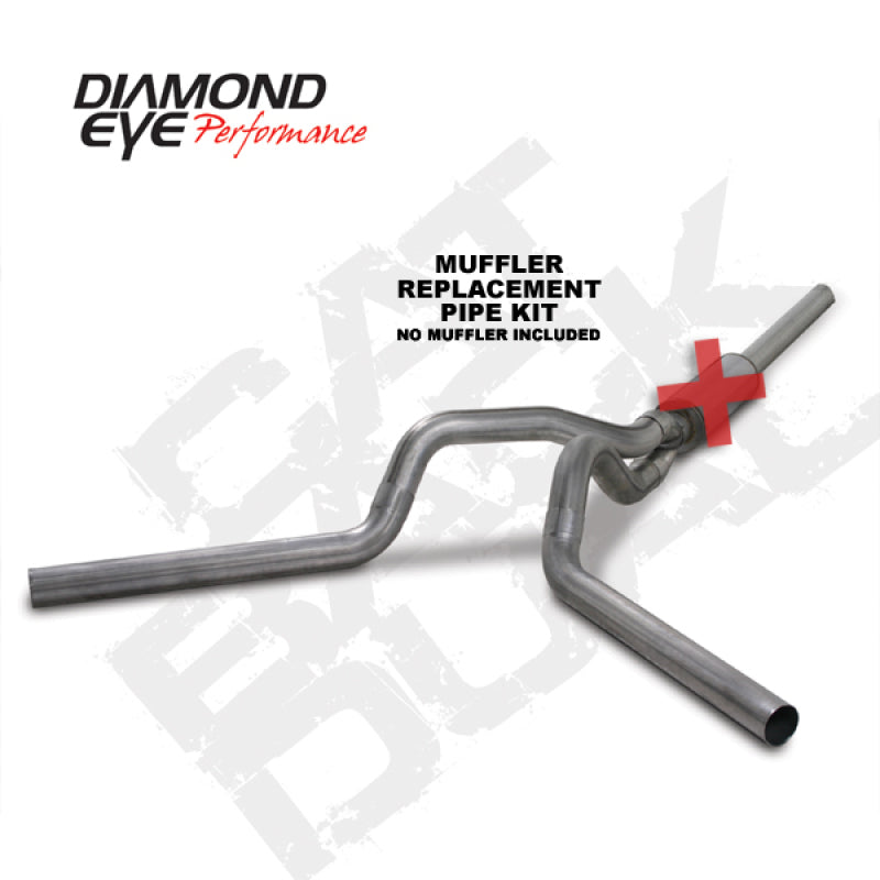 طقم عيون الماس 4 بوصات CB MFLR أنبوب RPLCMENT مزدوج SS: 2004.5-2007.5 DODGE CUMMINS 600