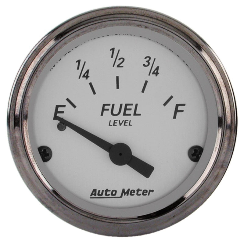 مقياس مستوى الوقود AutoMeter 2-1/16 بوصة، من 0 أوم (e) إلى 30 أوم (f)، Elec American Platinum