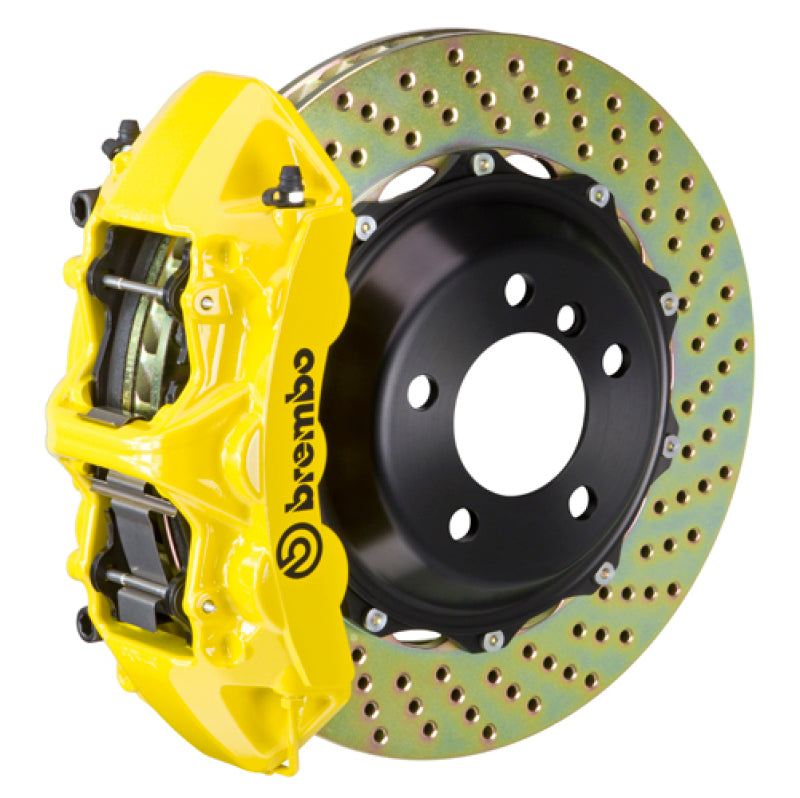 بريمبو 05-08 997.1 C2 (باستثناء PCCB) Fr GT BBK 6Pis Cast 355x32 2pc Rotor Drilled-أصفر