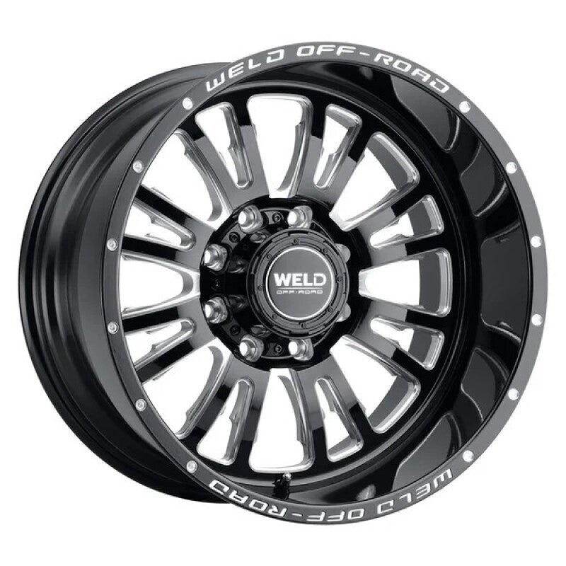 Weld Slingblade 20x9 / 8x180 BP / 0 Offset / 5 BS / 124.3 Bore Gloss Black Milled Wheel