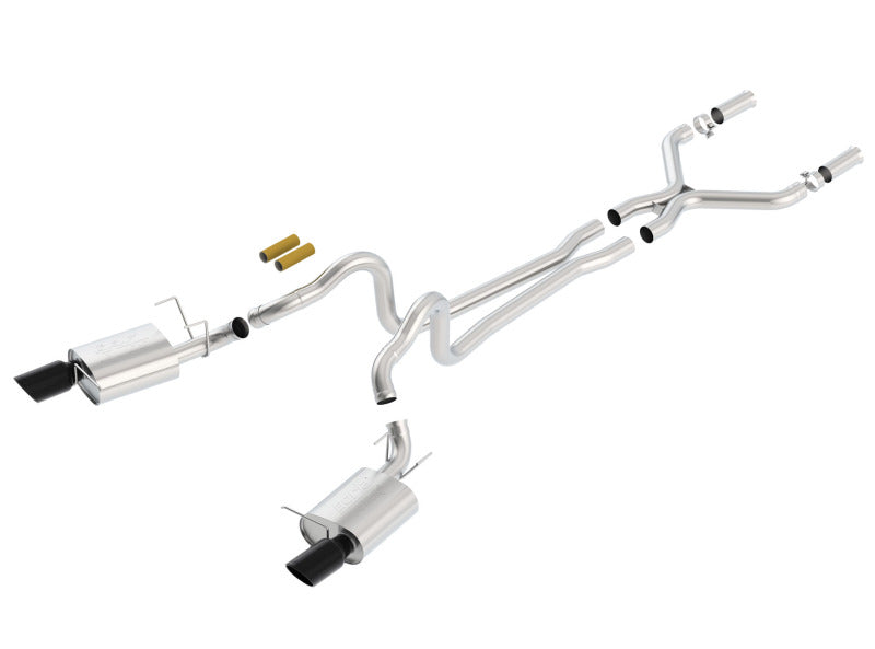 عادم بورلا موستانج GT 5.0 لتر أسود كروم 4.5 بوصة من طراز ATAK Catback موديل 2011-2012