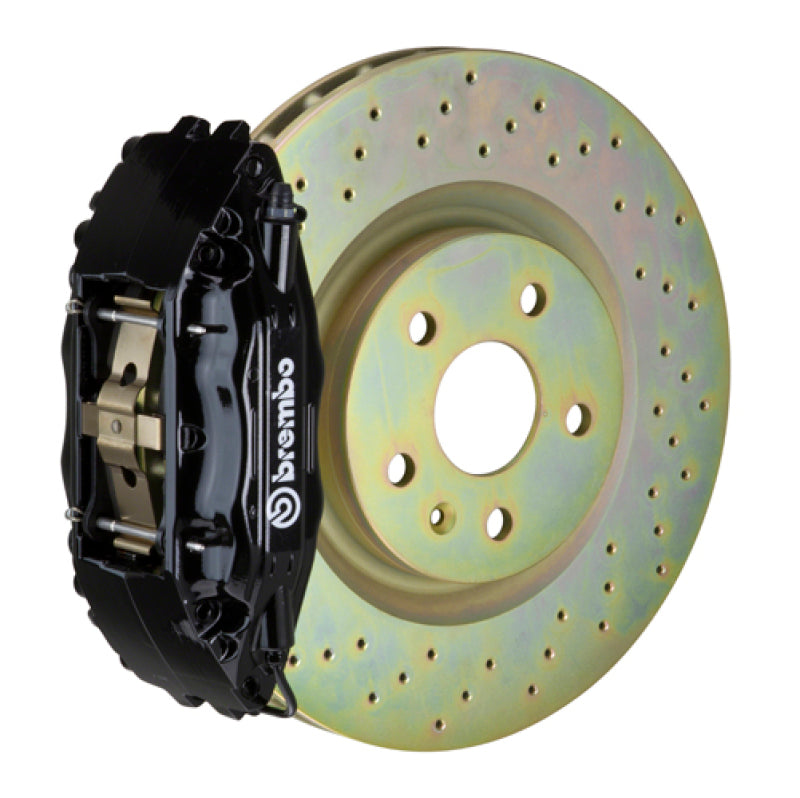 Brembo 15-21 WRX (VA) أمامي GT BBK 4 مكابس مصبوبة 326 × 30 قطعة واحدة دوار مثقوب - أسود
