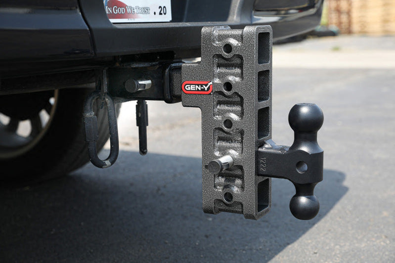 Gen-Y Mega Duty 2in Shank 5in Offset Drop 2K TW 16K Hitch w/GH-051 Dual-Ball/GH-032 Pintle Lock