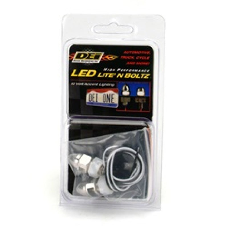 طقم إضاءة لوحة ترخيص DEI LED LiteN Boltz - رأس قبة - 4 قطع - ساتان