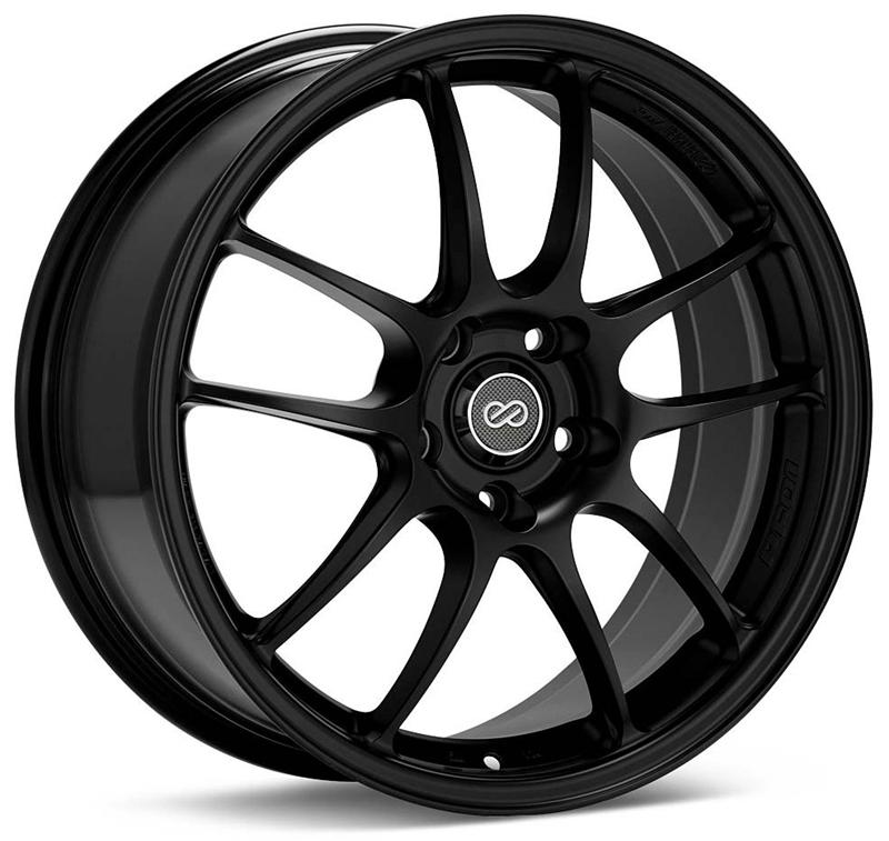Enkei PF01 18x9 5x114.3 35mm Offset 75 Bore Dia Hyper Black Wheel