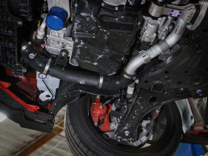 aFe 19-22 Hyundai Veloster N L4 2.0L (t) BladeRunner أنبوب شحن ساخن من الألومنيوم 2-1/2 بوصة - أسود