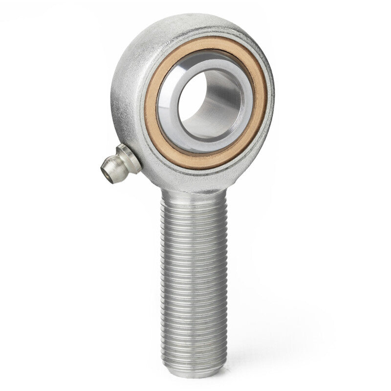 QA1 V Series 3-Pc Rod End - Male/Left Hand - .4375in Bore x 7/16-20 w/Zerk - Carbon Steel