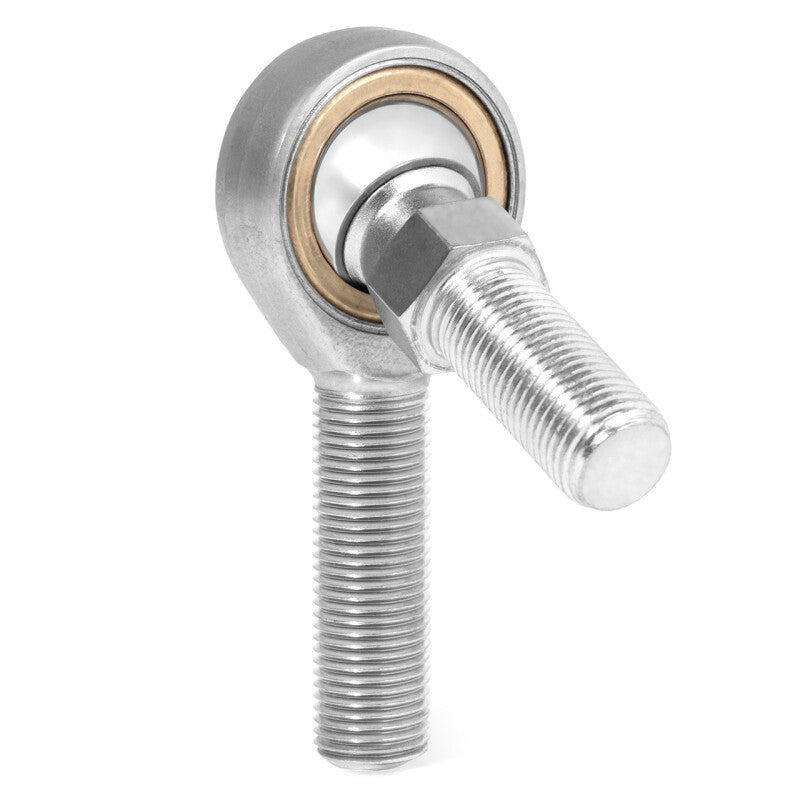 QA1 V Series 3-Pc Rod End - Male/Left Hand - 8mm Bore x M8x1.25 w/Stud - Carbon Steel